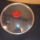 LID ONLY 10" clear glass vented lid w/ red T-Fal knob