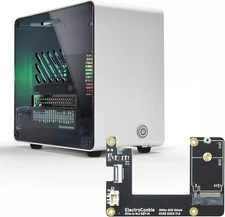 Raspberry Pi 5 Case, Aluminum Mini Tower Case with M.2 NVMe SSD PCIe HAT and ...