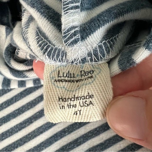 Lulu + Roo Stripe Hooded Sweatshirt Hoodie Pullover Size 4T - Picture 2 of 7