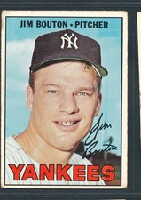 1967 Topps #393 JIM BOUTON New York Yankees ~ VG