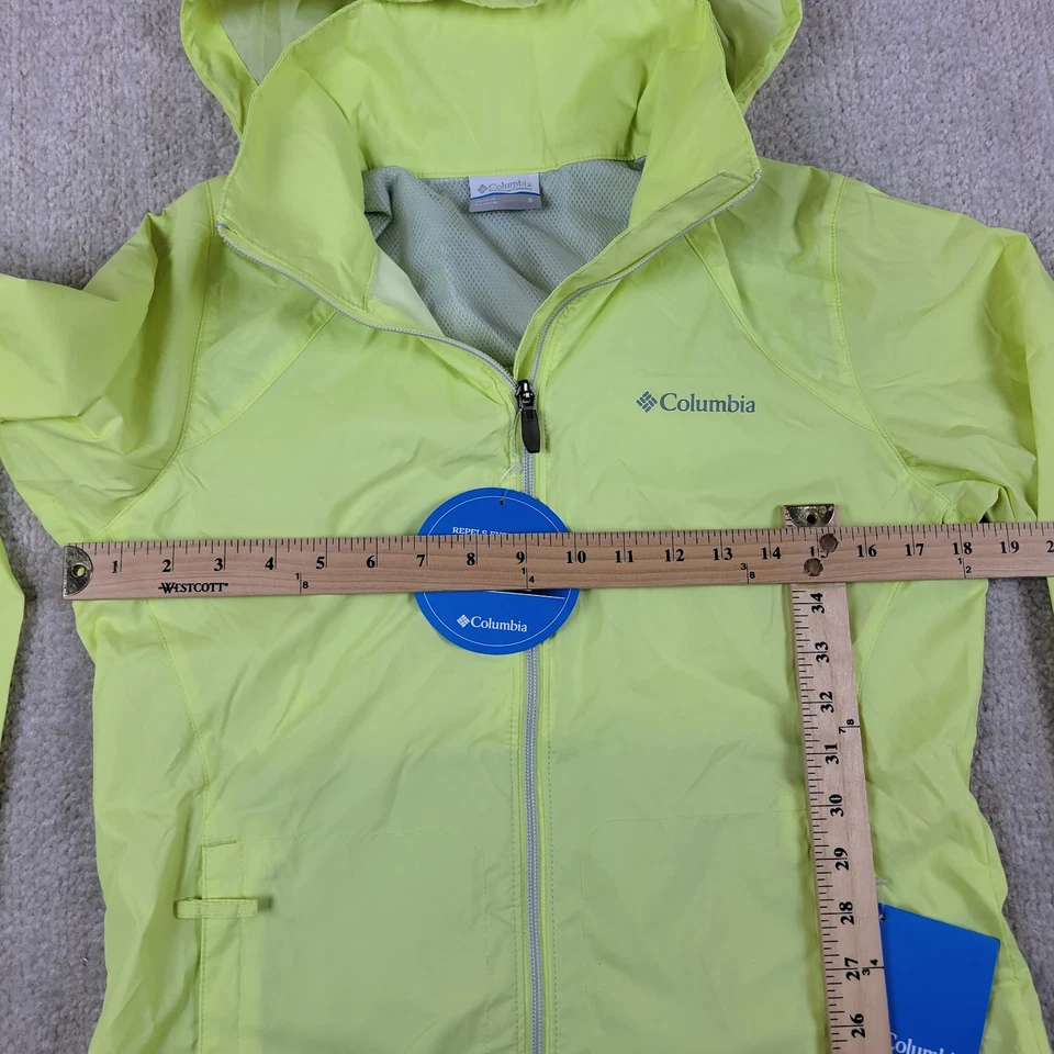 Columbia Chaqueta Mujer S Amarillo Cremallera Completa Capucha Abrigo de Lluvia Switchback 2 Impermeable Foto 4 de 4