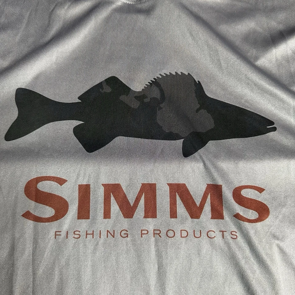 Sudadera con Capucha Simms Pesca Para Hombre Gris Medio Ligera Rendimiento Solar Flex Logo Foto 3 de 4