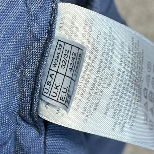 Pantalones chinos Brooks Brothers Brooksgate azules para hombre 32x32 pierna recta nuevos - Imagen 9 de 12