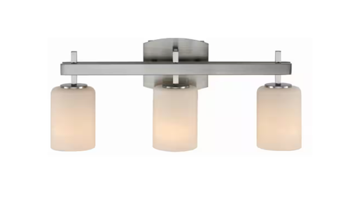 Bel Air Fairfield 22" 3-Light Vanity Light Brushed Nickel w/ Frosted Glass - Picture 4 of 7