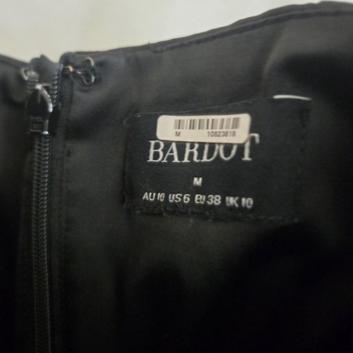 Bardot Jamila Corset Dress Black Size M Strapless Midi Cocktail Dress - Picture 8 of 9