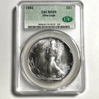 1992 American Silver Eagle $1 CAC MS69 1Oz .999 Fine Silver Coin Beautiful Coin