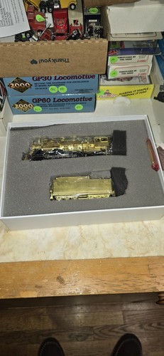 HO Brass Sunset Models Inc. Santa Fe 3160/4000 2-8-2 Mikado Unptd - Picture 8 of 8
