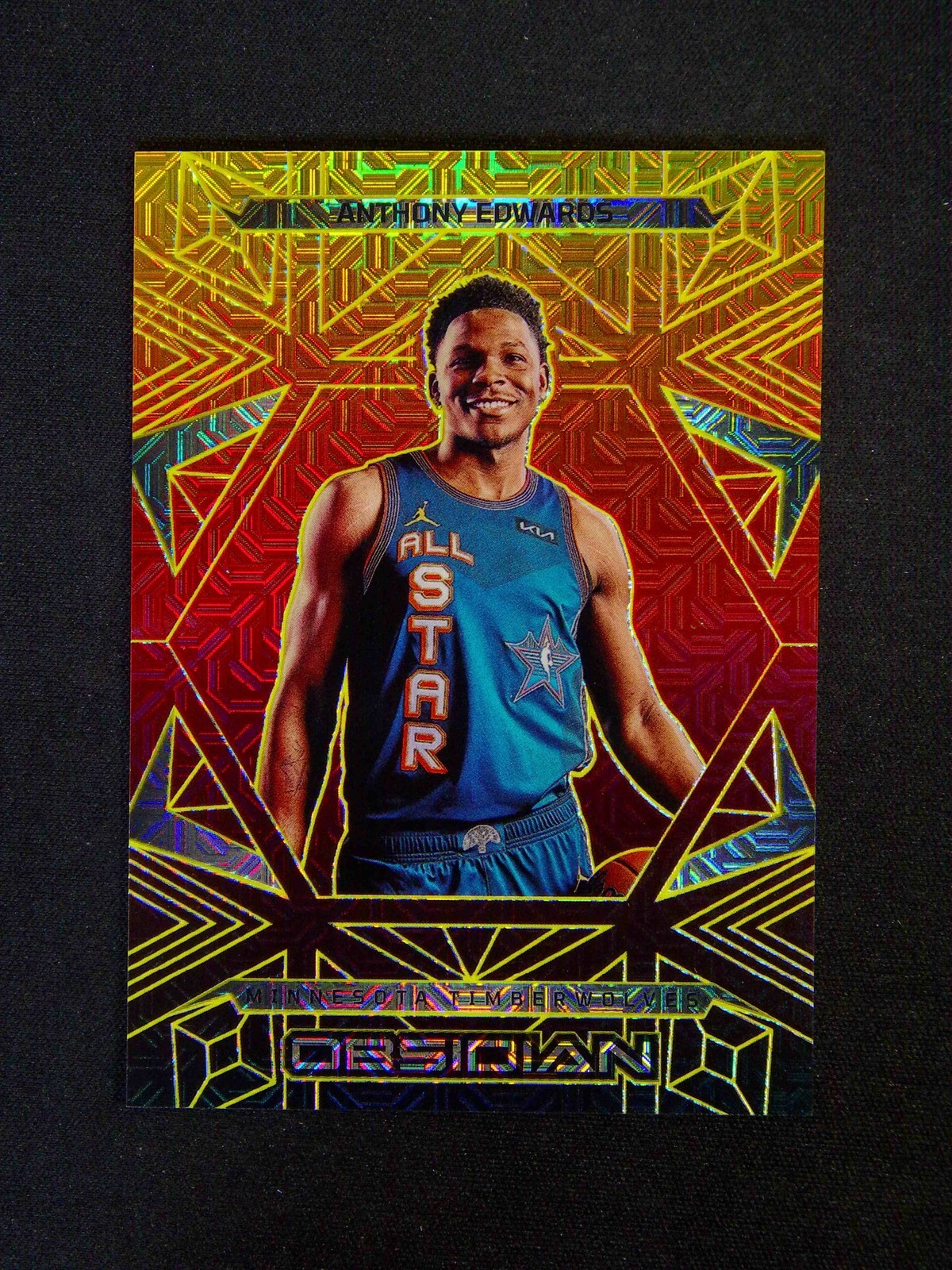 2024-25 Panini Obsidian Anthony Edwards #196 Molten Gold Mojo /10