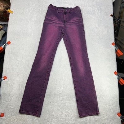 Exte by Ittierre S.p.A. Straight Jeans Womens Plum Denim Pockets Zip Fly - 25X33