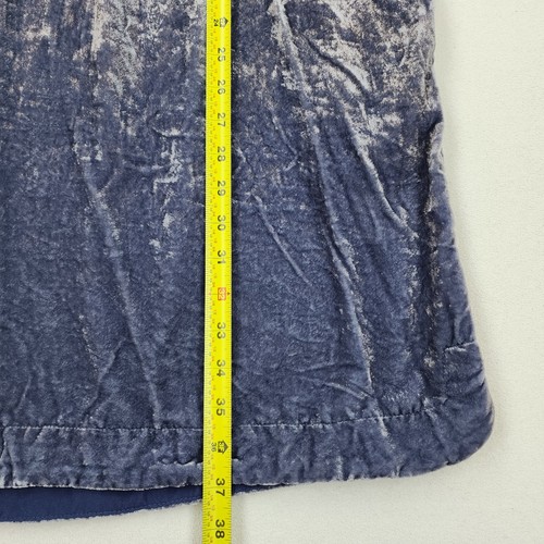 Anthropologie Size Large Melody Blue Purple Velvet Tunic Dress Pockets Boho - Picture 6 of 10
