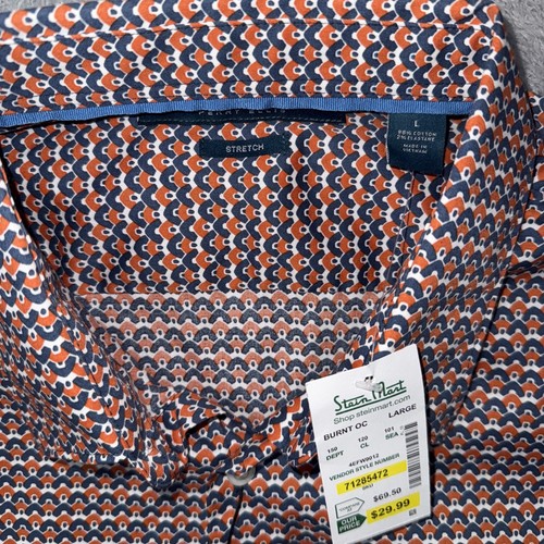 NWT Perry Ellis Multicolor Button Up Shirt Cotton Adult - Picture 3 of 12