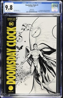 Doomsday Clock #1 CGC 9.8 DC Sketch Cover 2018 1st App New Rorschach Marionette