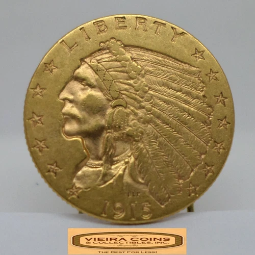 1915 Indian Head Gold $2.5, Quarter Eagle - #B55687