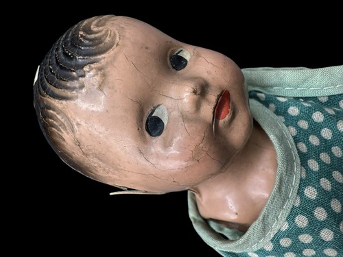 Antique Doll Composition Dress Repair Project Decor 6" Body No Legs - Picture 4 of 10