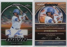 2025 Leaf Baseball Nation New Dawn Green Prismatic /5 Zyhir Hope #NA-ZH1 Auto