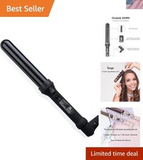 Stylish Black Ceramic Curling Iron - Create Effortless Beachy Waves at Home