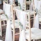 30 Packs Wedding Chiffon Chair Sashes Cover Chiffon Chair Draping Fabric for ...