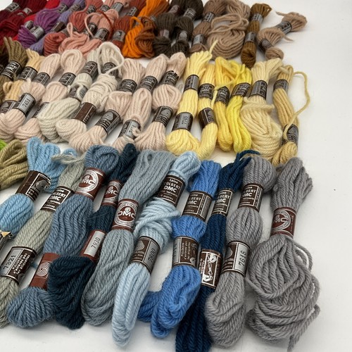 Laine Colbert DMC Tapestry Wool Lot 51 Skeins Mixed Colors Virgin Wool France - Picture 12 of 14