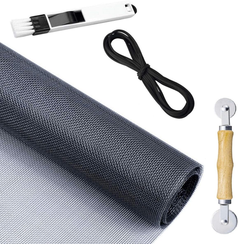 Screen Repair Kit for Windows or Doors Adjustable Fiberglass Screens with Rollin - Foto 10 di 12