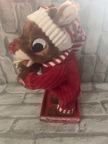 Rudolph  the Red Nosed Reindeer playing Saxophone 13" PLUSH Dancing Toy - Picture 7 of 7