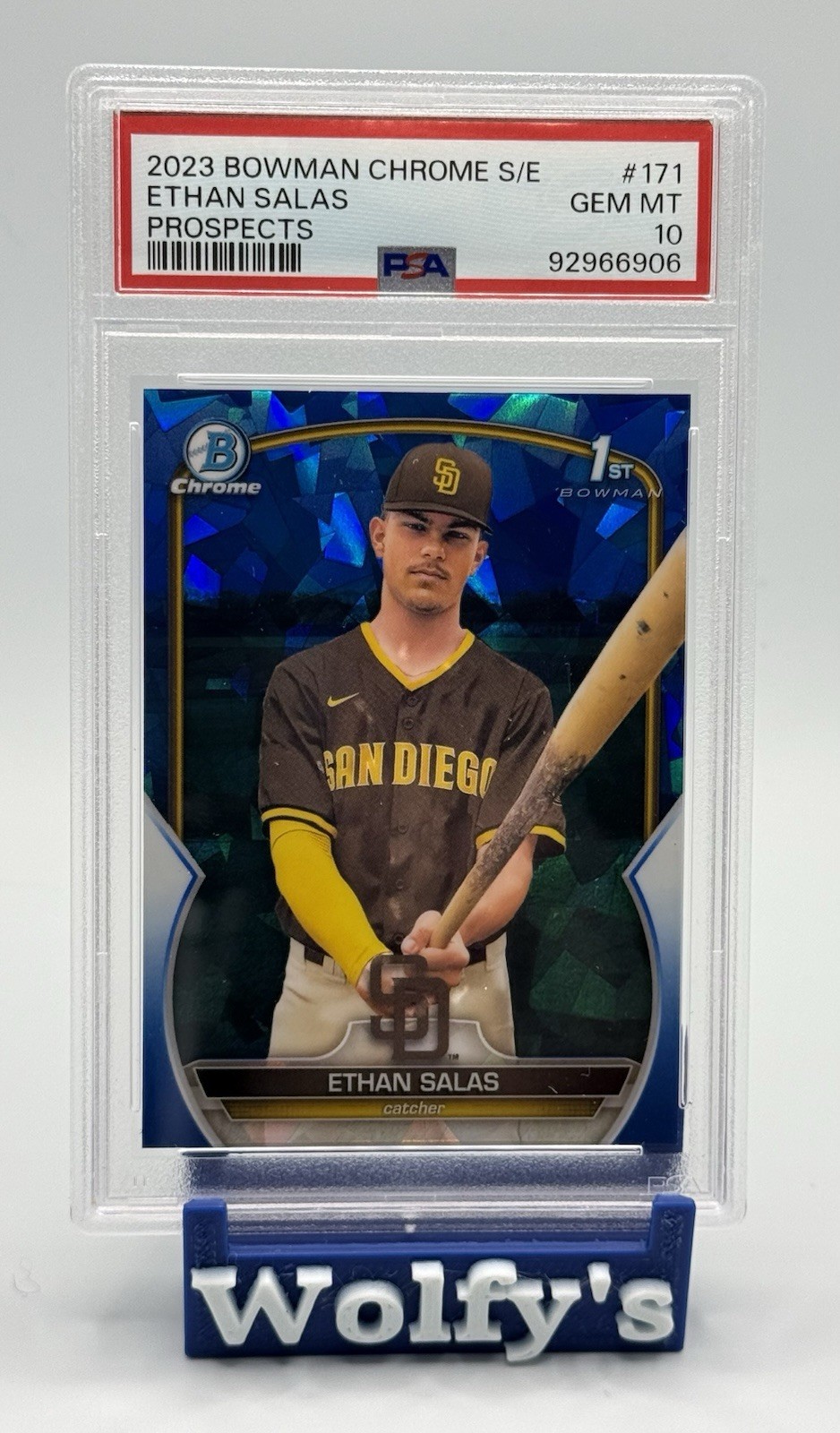 Ethan Salas 2023 1st Bowman Chrome Sapphire Refractor #BCP-171 PSA 10 GM MT