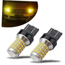 Super Bright 7444NA Switchback LED Bulbs with Projector 7443 Gold Yellow/Amber