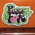Peace and Love Sticker Cannabis Weed Marijuana 420