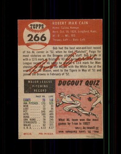 1953 Topps Baseball Cards 2-279  U-Pick  RESTOCKED & DISCOUNTED STARS HOF & MORE - Picture 391 of 467
