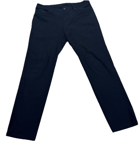 Lululemon Commission Pant Slim 34x31 Navy Blue Warpstreme Tapered Smart Chino - Picture 2 of 12
