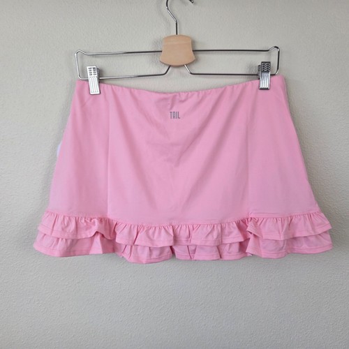 Tail Tennis Skort Size M Double Ruffle Hem Icing Pink Built In Shorts Mini Skirt - Picture 5 of 9