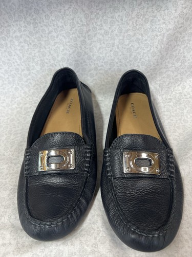 ¡Mocasines Coach Napoleon de cuero negro talla 7,5! 💖 - Imagen 1 de 4
