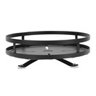 1pc Stainless Steel Rotating Seasoning Rack Condiment Storage Rack (Black)