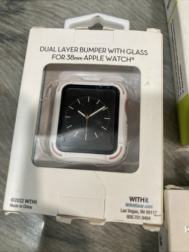 Choice38MM Protective Bumper Tempered Glass For Apple Watch White - 第 6/8 張圖片