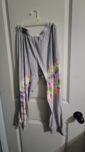Girls Justice Pajamas grey w Purple pink & green tye dye size 14/16 - Picture 7 of 8