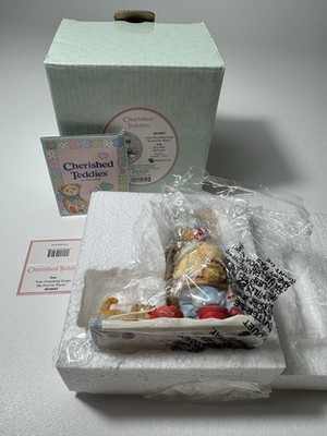 Cherished Teddies Tom 4034603 Bear w/ Red Socks Box Papers Enesco