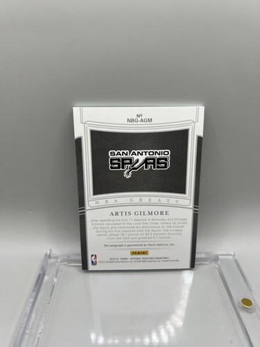 Artis Gilmore 2019-20 Panini National Treasures NBA Greats Auto #/99 W/ Mag - Picture 2 of 2