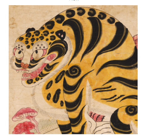 K-pop Demon Hunters Art | Dipinto popolare coreano 'Tigre e gazza' (Hojakdo) - Foto 3 di 4