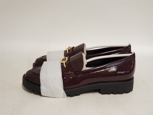 Bandolino Womens Florida Loafer Shoes Lug Sole Faux Leather Dark Red Size 7.5 US - Picture 6 of 10