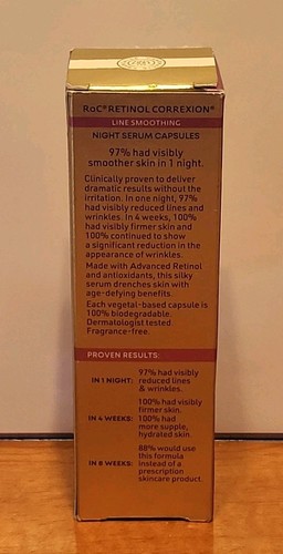 RoC Retinol Line Smoothing Night Serum 40 capsules x2 = 80 Capsules Total - Picture 3 of 4