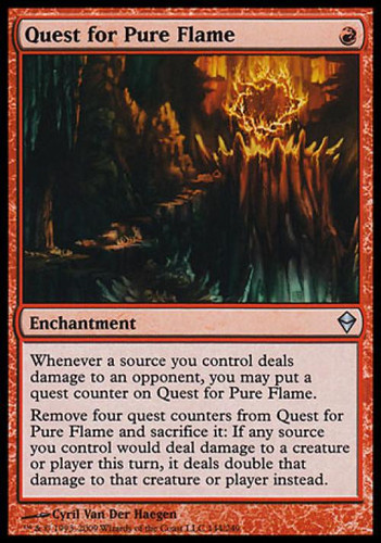 MTG English Quest for Pure Flame NM Normal Zendikar - Picture 1 of 1