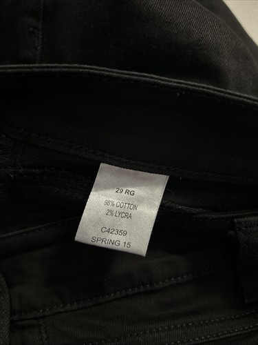 Guess Black 3/4 Denim Look Jeans Cotton Blend Size 10 29 R - Picture 8 of 12