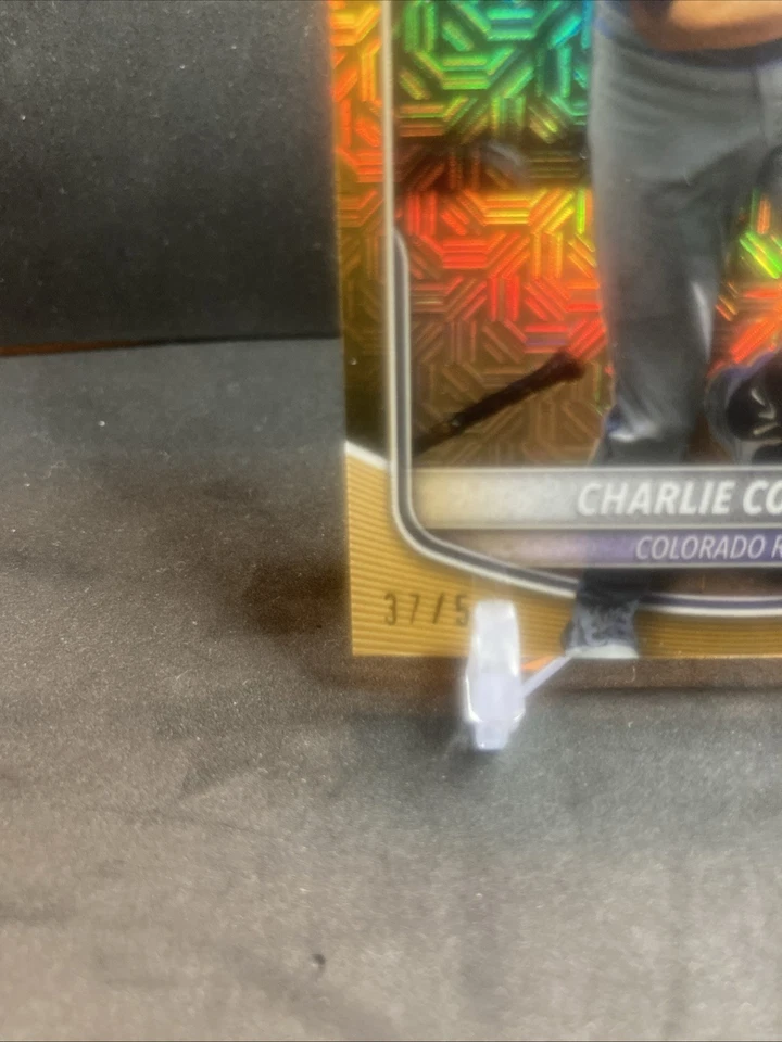 CHARLIE CONDON 2025 BOWMAN CHROME True GOLD /50 Mojo Colorado ROCKIES - Image 4 of 4