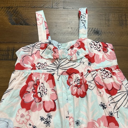 Janie and Jack Floral Wide Leg romper size 6 Blue, Red And Pink - Picture 2 of 5
