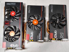 Lot of 3 Club 3D Radeon HD 7950, HD 7800, R9 270 Not Working For Parts
