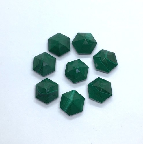 Piedra preciosa suelta AAA corte hexagonal malaquita natural para hacer todo tipo de joyas - Imagen 15 de 19
