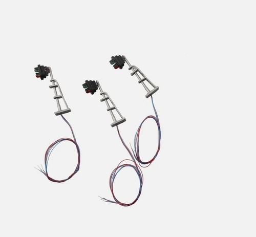 3pcs model railway N ratio 1:160 track signal 2-LED green red Block light - Picture 8 of 10