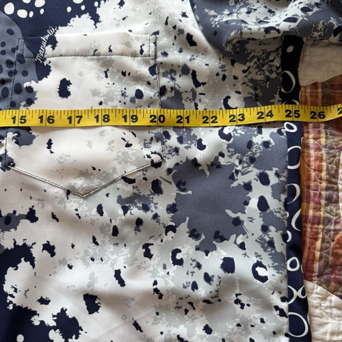 Manuhealii Camicia Uomo Grande Astratta Bottoni Manica Corta Hawaii Vacanze - Foto 8 di 10