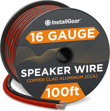 Installgear 16 Gauge Speaker Cable - 100 Ft True Spec Soft Touch Audio Wire for