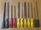 Mixed Lot Metal Files Assorted 11 Files Plastic Handles