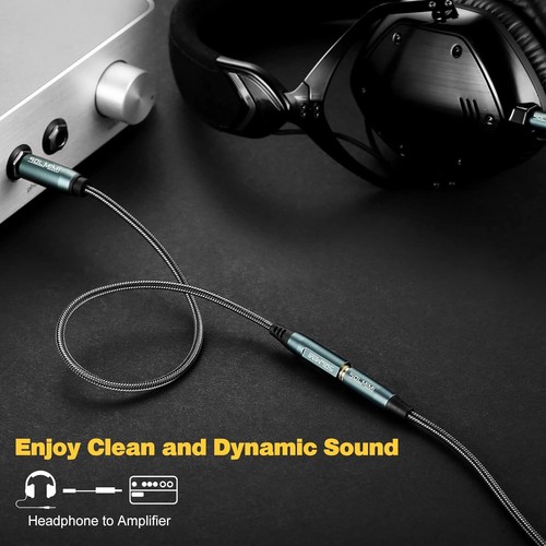 1/4 to 3.5mm Headphone Adapter, 1/8 6.35mm Male 1 Feet, Jade Green - Picture 2 of 6